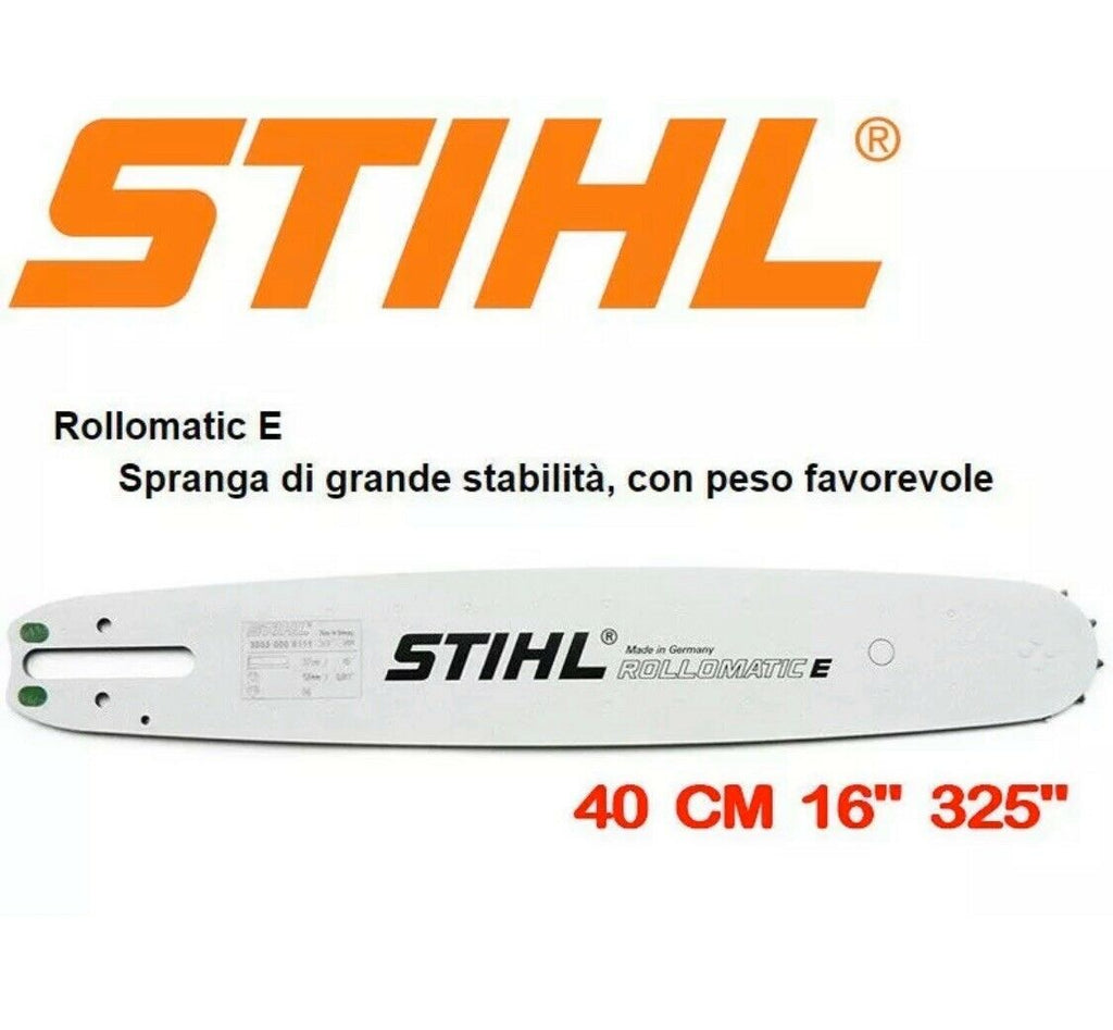 BARRA STIHL 16" CM. 40 MOTOSEGA MS230 MS250 PASSO 325" MM. 1,6 MAGLIE 62 SPRANGA 30050004713