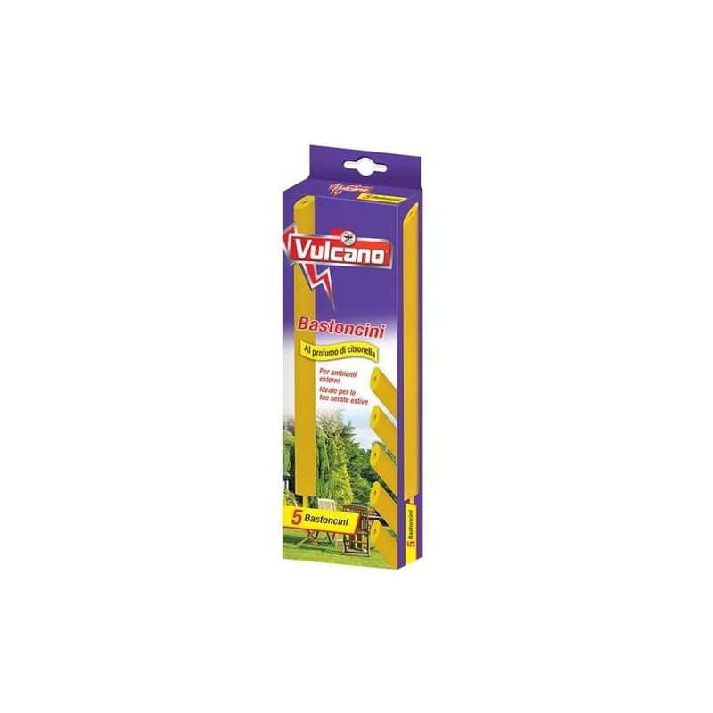 Bastoncini Vulcano al profumo di citronella, 5 pz