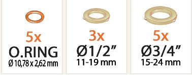 SET O-RING + GUARNIZIONI CLABER 8811